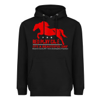 Black Red Pony Cafe, Funny cute horse lover Heavyweight Hoodie - ArtMosaic
