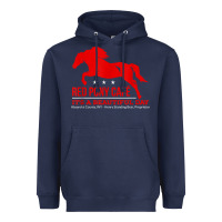 Navy Red Pony Cafe, Funny cute horse lover Heavyweight Hoodie - ArtMosaic