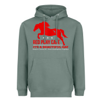 Sage Red Pony Cafe, Funny cute horse lover Heavyweight Hoodie - ArtMosaic