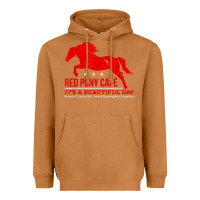 Meerkat Red Pony Cafe, Funny cute horse lover Heavyweight Hoodie - ArtMosaic