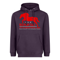 Plum Red Pony Cafe, Funny cute horse lover Heavyweight Hoodie - ArtMosaic