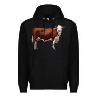Black hereford cow Premium Hoodie - LillyAllenDesigns