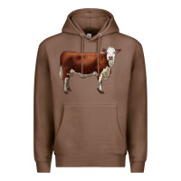 Chestnut hereford cow Premium Hoodie - LillyAllenDesigns
