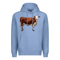 Colony Blue hereford cow Premium Hoodie - LillyAllenDesigns