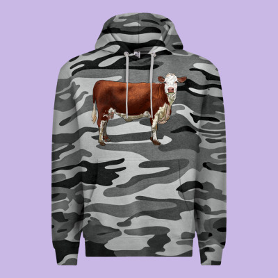 Hereford Cow Premium Hoodie Designed By Lillyallendesigns
