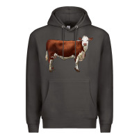Smoke hereford cow Premium Hoodie - LillyAllenDesigns