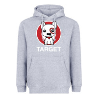 Heather Grey target team member Heavyweight Hoodie - ArtMosaic