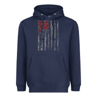 Navy Seether Bone Flag Heavyweight Hoodie - ArtMosaic