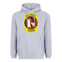 Heather Grey Air Force Wild Weasel YGBSM Heavyweight Hoodie - ArtMosaic