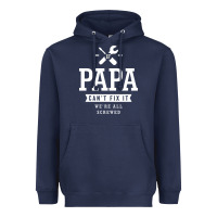 Navy If Papa Can't Fix It We're All Screwed - Fathers Day Heavyweight Hoodie - ArtMosaic