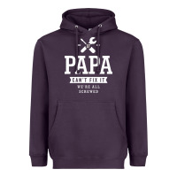 Plum If Papa Can't Fix It We're All Screwed - Fathers Day Heavyweight Hoodie - ArtMosaic