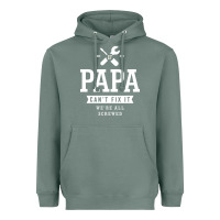 Sage If Papa Can't Fix It We're All Screwed - Fathers Day Heavyweight Hoodie - ArtMosaic