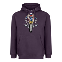 Plum grateful motor ber Heavyweight Hoodie - ArtMosaic