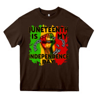 Chocolate Brown juneteenth is my independence day cowgirl Heavy Core Tee - CowGirlArtShop