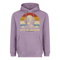 Lavender Golden Retriever Dog Life is golden retro vintage Heavyweight Hoodie - ArtMosaic