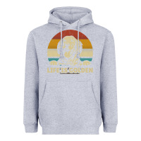 Heather Grey Golden Retriever Dog Life is golden retro vintage Heavyweight Hoodie - ArtMosaic