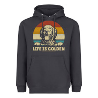 Smoke Golden Retriever Dog Life is golden retro vintage Heavyweight Hoodie - ArtMosaic