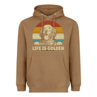 Toasted Coconut Golden Retriever Dog Life is golden retro vintage Heavyweight Hoodie - ArtMosaic