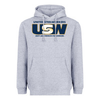 Heather Grey United Steelworkers - Unity and Strength for Worke Heavyweight Hoodie - ArtMosaic