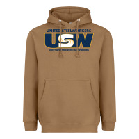 Toasted Coconut United Steelworkers - Unity and Strength for Worke Heavyweight Hoodie - ArtMosaic