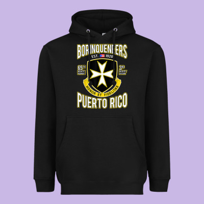 Borinqueneers Puerto Rico Flag Honor Et Fidelitas Heavyweight Hoodie Designed By Artmosaic