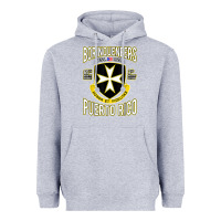 Heather Grey Borinqueneers Puerto Rico Flag Honor Et Fidelitas Heavyweight Hoodie - ArtMosaic