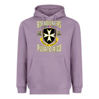 Lavender Borinqueneers Puerto Rico Flag Honor Et Fidelitas Heavyweight Hoodie - ArtMosaic