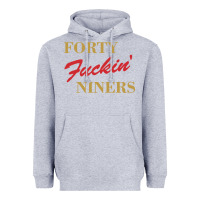 Heather Grey forty fvckin' niners Heavyweight Hoodie - ArtMosaic