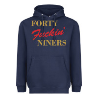 Navy forty fvckin' niners Heavyweight Hoodie - ArtMosaic