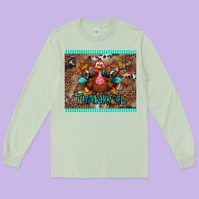 Thankful Tumbler Long Sleeve Tee Designed By Bundleandbundleshop