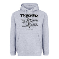 Heather Grey tigger if the only one Heavyweight Hoodie - ArtMosaic