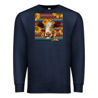 Navy serape hereford coaster Premium Sweatshirt - JahusDesignShop