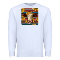White serape hereford coaster Premium Sweatshirt - JahusDesignShop