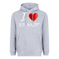 Heather Grey i love heart bid whist card game t shirt Heavyweight Hoodie - ArtMosaic