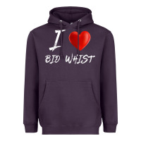 Plum i love heart bid whist card game t shirt Heavyweight Hoodie - ArtMosaic