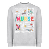 Heather Grey nurse word Heavyweight Sweatshirt - JahusDesignShop