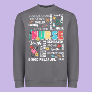 Nurse Word Heavyweight Sweatshirt Designed By Jahusdesignshop