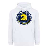 White boston marathon Heavyweight Hoodie - ArtMosaic