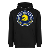 Black boston marathon Heavyweight Hoodie - ArtMosaic