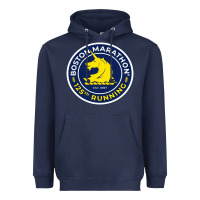 Navy boston marathon Heavyweight Hoodie - ArtMosaic