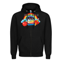 Black back to school hello sixth grade 3200x2400 Zipper Hoodie - AdoDesignShop