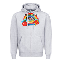 Heather Grey back to school hello sixth grade 3200x2400 Zipper Hoodie - AdoDesignShop