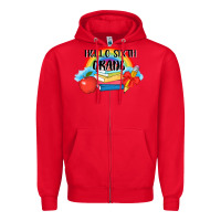 Red back to school hello sixth grade 3200x2400 Zipper Hoodie - AdoDesignShop