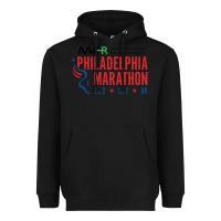 Black PHILADELPHIA MARATHON Heavyweight Hoodie - ArtMosaic