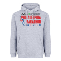 Heather Grey PHILADELPHIA MARATHON Heavyweight Hoodie - ArtMosaic