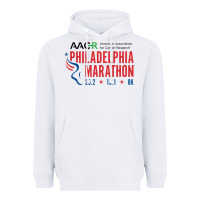 White PHILADELPHIA MARATHON Heavyweight Hoodie - ArtMosaic