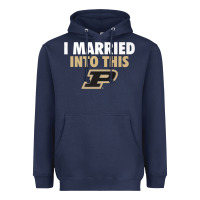 Navy Purdue Boilermakers Married Into This - Apparel Heavyweight Hoodie - ArtMosaic