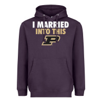 Plum Purdue Boilermakers Married Into This - Apparel Heavyweight Hoodie - ArtMosaic