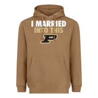 Toasted Coconut Purdue Boilermakers Married Into This - Apparel Heavyweight Hoodie - ArtMosaic