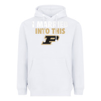 White Purdue Boilermakers Married Into This - Apparel Heavyweight Hoodie - ArtMosaic